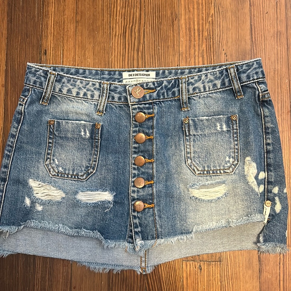 ONE TEASPOON Denim Le Cat Mini